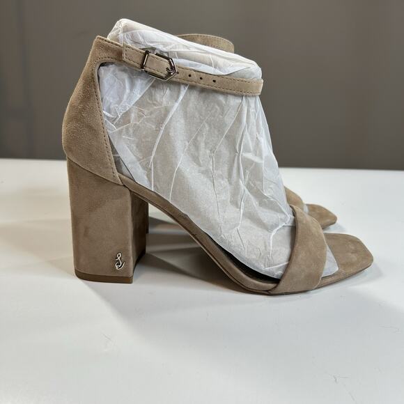 Sam Edelman Daniella Women’s 9 Block Heel in Oatmeal Suede G2191L3250 - Picture 4 of 9